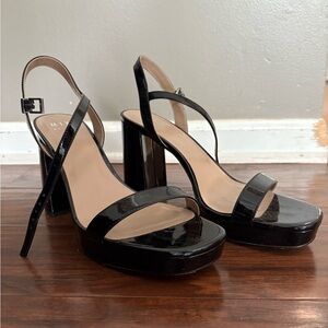 Mix No. 6 Elegant Black Strappy Heels